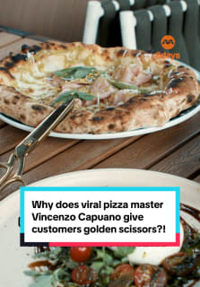 Vincenzo Capuano, who just opened his first S’pore pizzeria, is most famous for his Neapolitan pies and the golden scissors that come with ‘em! Is he secretly a hairstylist?! We ask the man himself why ✨🍕 #8dayseatrestaurant #8dayseat #vincenzocapuano #pizza #viral