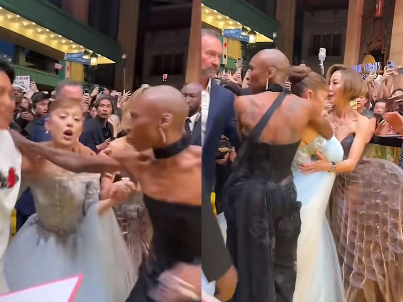 Fans praise Wicked star Cynthia Erivo's quick reflexes, saving Ariana Grande from serial event crasher