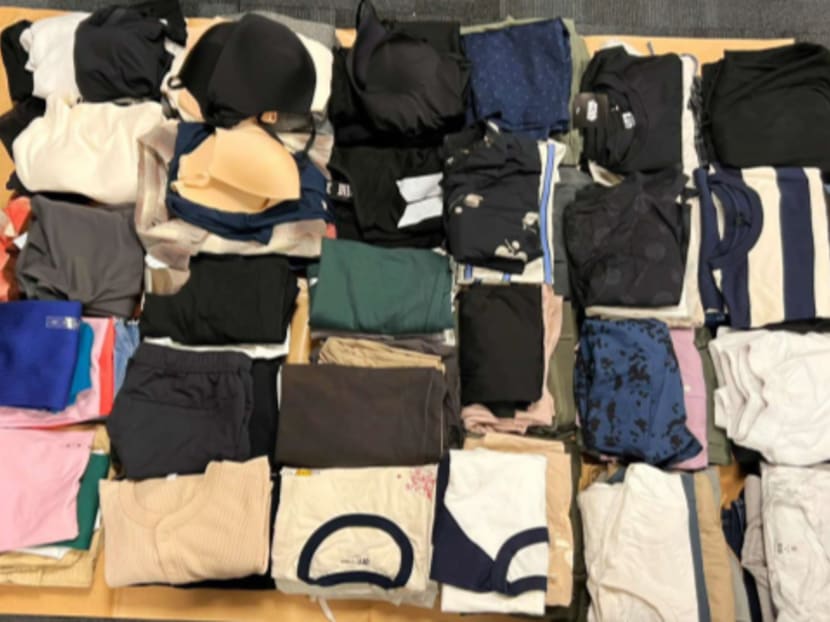 A photo of the clothing seized by the police.