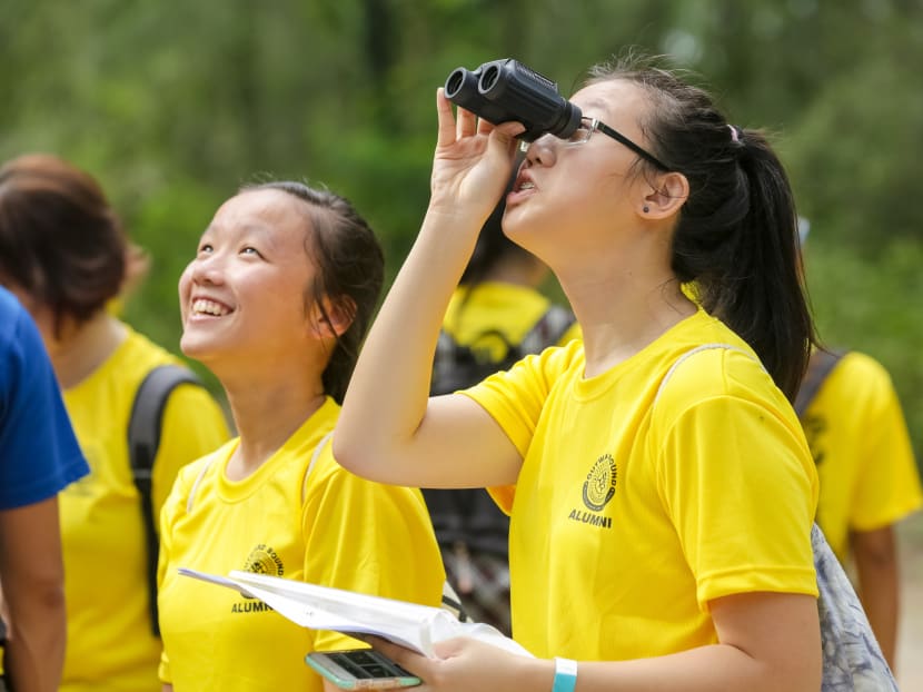 Volunteers conducting a species survey at Coney Island, covering a total distance of more than 4Km as part of the Outward Bound Singapore Project IsLand-A-Hand event. Photo: OBS and National Youth Council Volunteers conducting a species survey at Coney Island, covering a total distance of more than 4Km as part of the Outward Bound Singapore Project IsLand-A-Hand event. Photo: OBS and National Youth Council