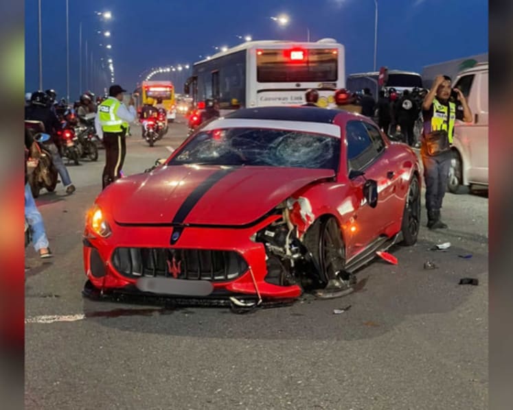 Johor police probing Singapore-registered Maserati driver, 27, for fatal accident at Second Link: Report