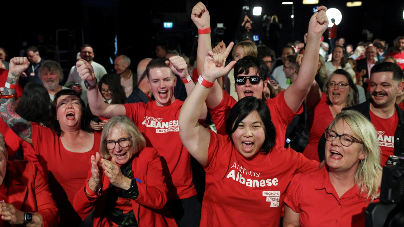 澳大利亚大选初步计票结果总理领导的工党将赢得大选- 8world