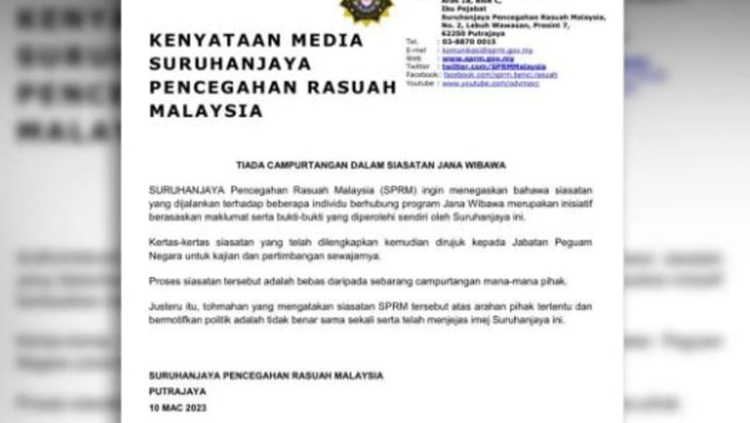 SPRM bertegas siasatan kes Jana Wibawa bebas, tiada campur tangan mana-mana pihak 