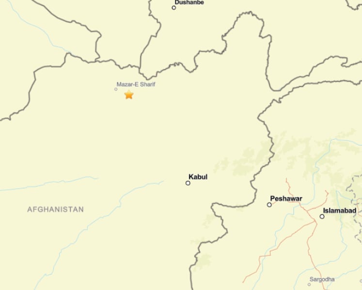 Magnitude 6.3 earthquake shakes Afghanistan's Mazar-e Sharif city, casualties feared
