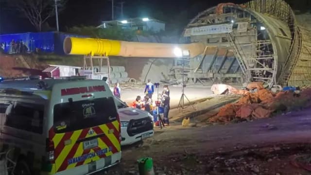 泰国隧道工地发生坍方事故 造成三人失踪