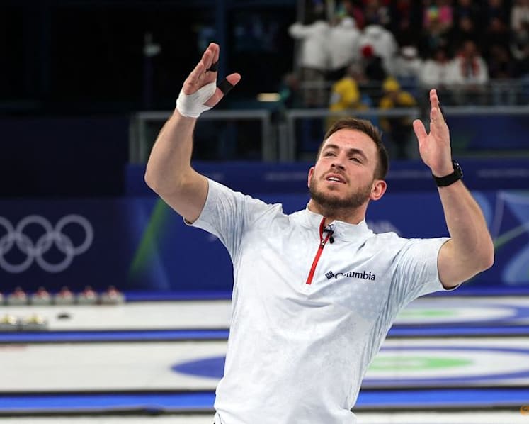 Curling-US curler Dropkin thrills crowds at Milano Cortina Games