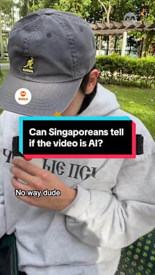 Can Singaporeans tell which video is AI? #8dayssg #8dayssgtrending #ai #challenge #fypsg 