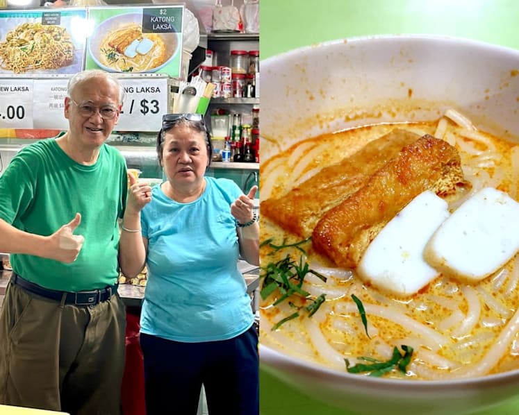 Former manager becomes a hawker after getting retrenched, now selling S$2 laksa in Chinatown