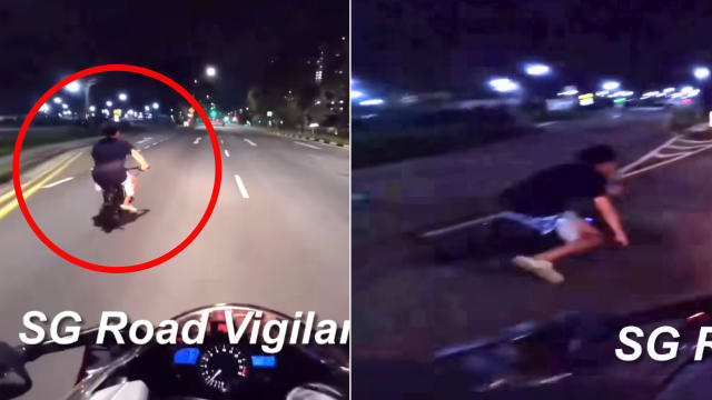 疑非法改装电动脚踏车 年轻骑士半夜摔车