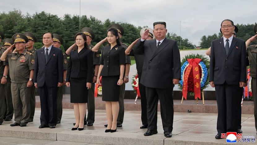 North Korea's Kim Jong Un marks war anniversary with daughter by his side