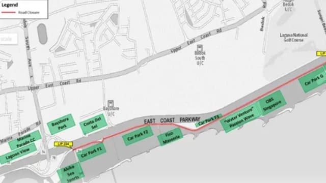 配合铁人三项赛事 东海岸公园部分道路关闭到中午