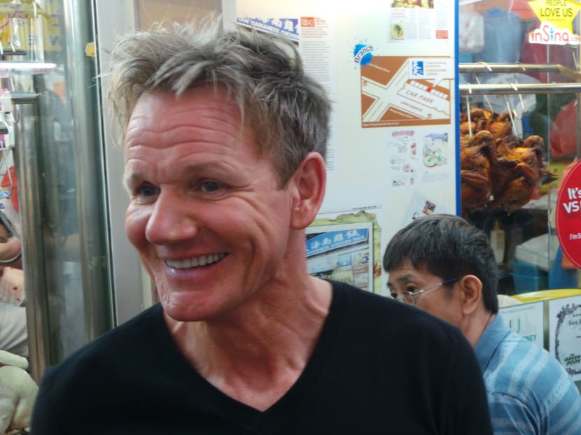 Chef Gordon Ramsay at Maxwell Food Centre. Photo: Xabryna Kek