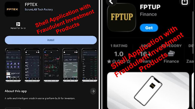 警方截获至少20起通过空壳投资应用推销假投资诈骗案
