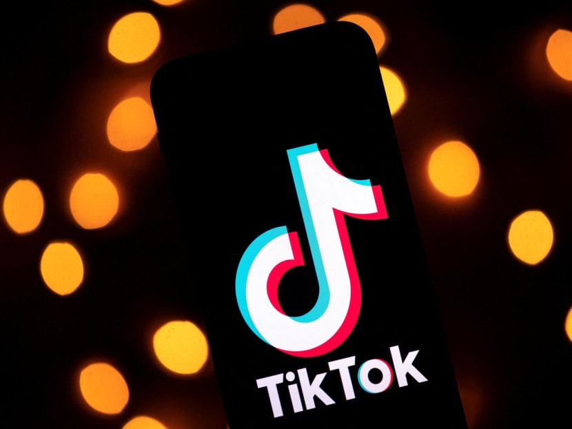 This photo taken on Nov 21, 2019, shows the logo of the social media video sharing app Tiktok displayed on a tablet screen.