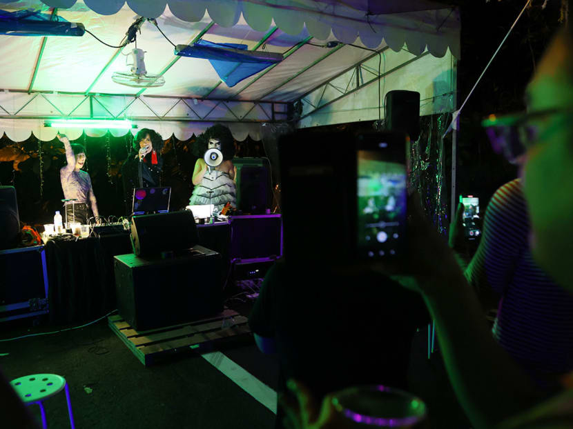 Queer-tai, a performance at the NTU CCA anniversary party at Gillman Barracks, Sept 29, 2023.