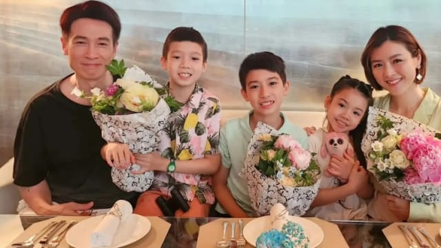 陈茵媺晒全家福贺年　大儿子被指帅过陈豪