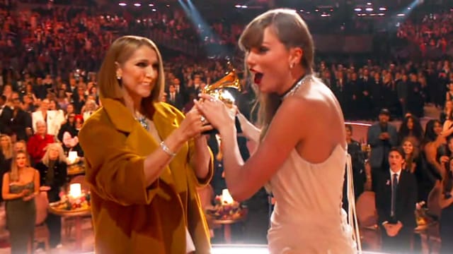 领奖时把Celine Dion晾一旁　Taylor Swift被指无礼藐视歌后