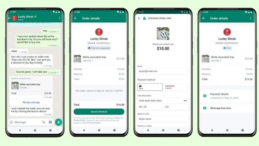 WhatsApp lancar khidmat pembayaran bagi perniagaan di SG WhatsApp lancar khidmat pembayaran bagi perniagaan di SG