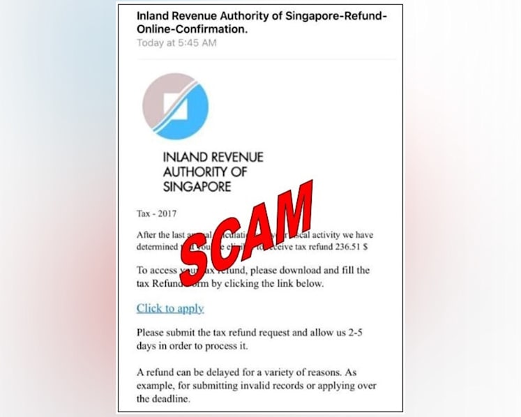 Tax refund email circulating on WhatsApp a scam, warns Iras