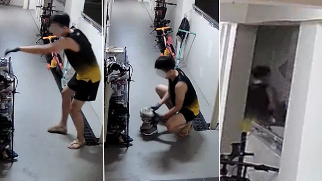 涉嫌偷走兀兰组屋单位外鞋子后丢弃 男子疑是重犯