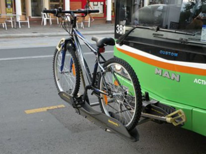 Encourage cycling by installing bike racks on buses