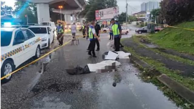缅籍男子拖儿女寻短 隆市天桥跳下三死一伤
