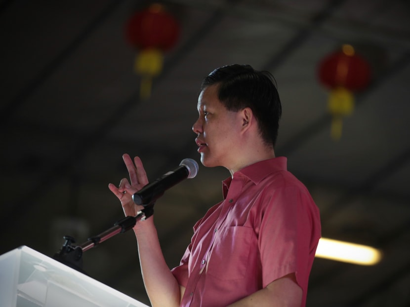 Minister Chan Chun Sing speaks at the Tanjong Pagar GRC and Radin Mas SMC lunar new year dinner. Photo: Jason Quah/TODAY Minister Chan Chun Sing speaks at the Tanjong Pagar GRC and Radin Mas SMC lunar new year dinner. Photo: Jason Quah/TODAY