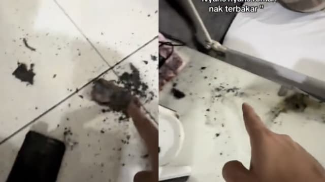 充电宝爆炸惊醒全家 马国一屋险酿火灾