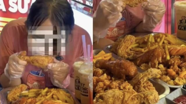越南女孩挑战限时内吃完炸鸡 老板反悔要她全都“吐出来”