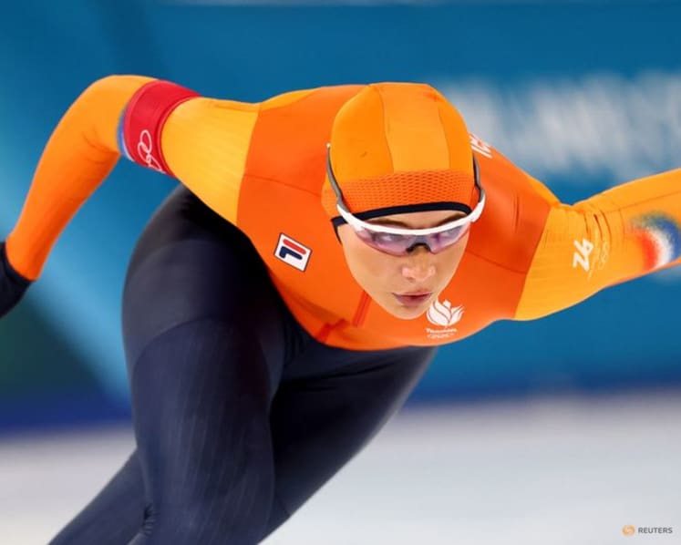 Speed skating-Leerdam wins 1,000m gold in Dutch one-two with Kok at Milano Cortina