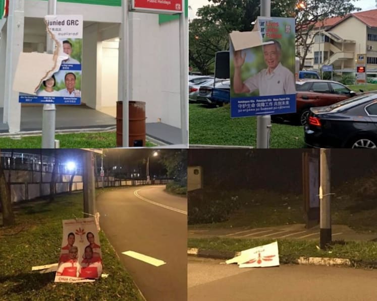 Police investigate 13-year-old boy, 51-year-old man over separate cases of alleged damage to election posters