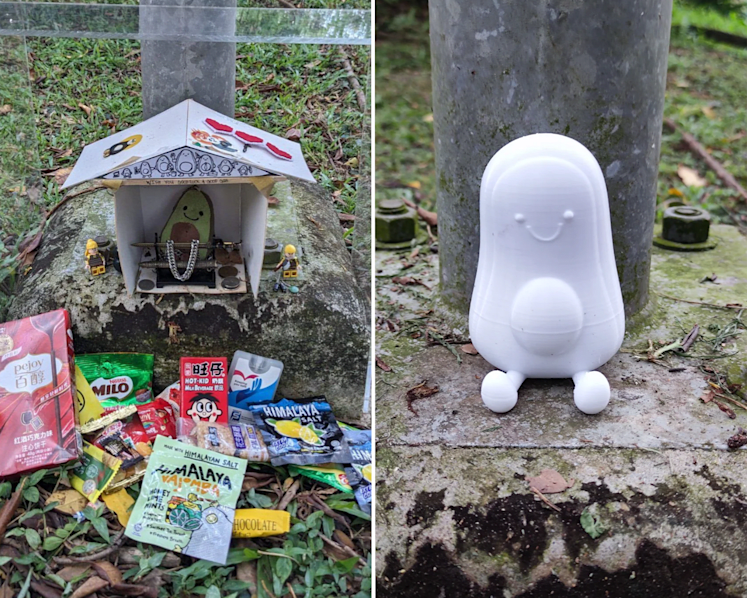 #trending: NUS students turn avocado plushie keychain into 'Bell Curve God' shrine, make 'offerings' for good grades