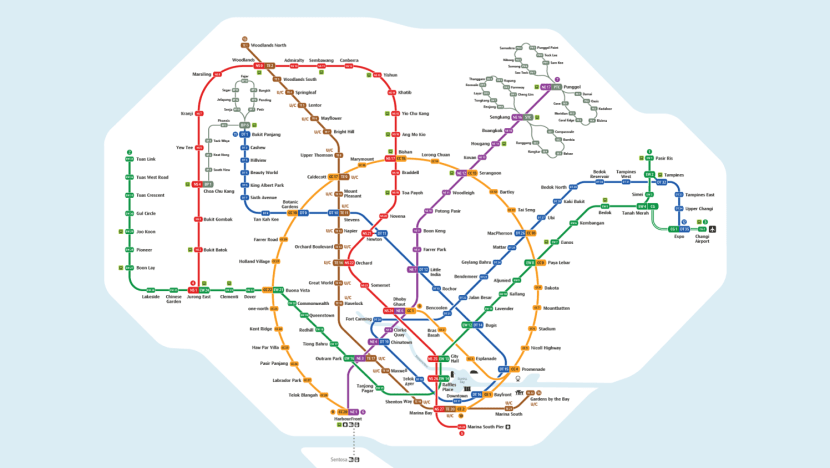 New MRT map launched with Circle Line as focal point New MRT map launched with Circle Line as focal point