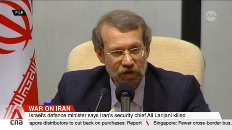 Israel's defence minister says Iran's security chief Ali Larijani killed