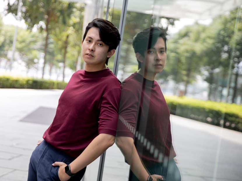 The author took a gap year after finishing his national service in part because he couldn't get into university based on his polytechnic grades.