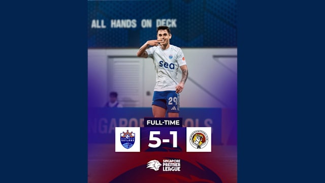 狮城水手队5比1大胜马里士他卡沙队 全胜领跑积分榜