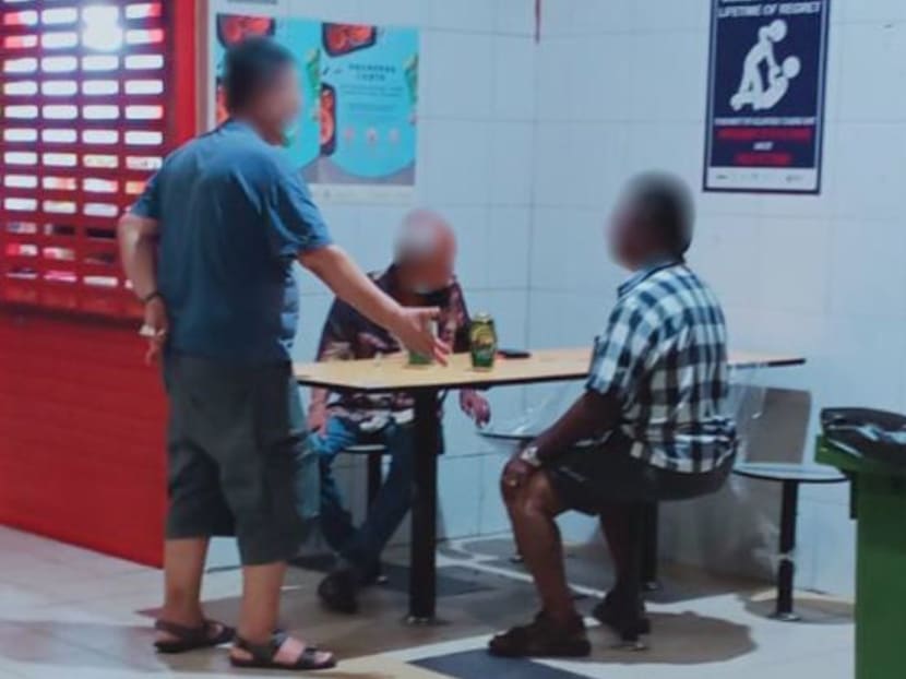 A gathering of more than two people were observed at the Tekka Centre.