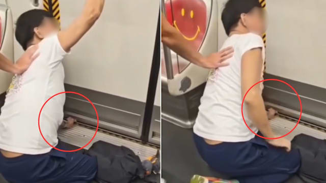 手机掉铁轨伸手捡 香港男子手被港铁车门夹伤痛苦求助