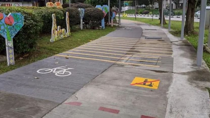 Tanda khas baru di laluan pejalan kaki bantu penunggang e-skuter bezakan lorong jalan: LTA Tanda khas baru di laluan pejalan kaki bantu penunggang e-skuter bezakan lorong jalan: LTA