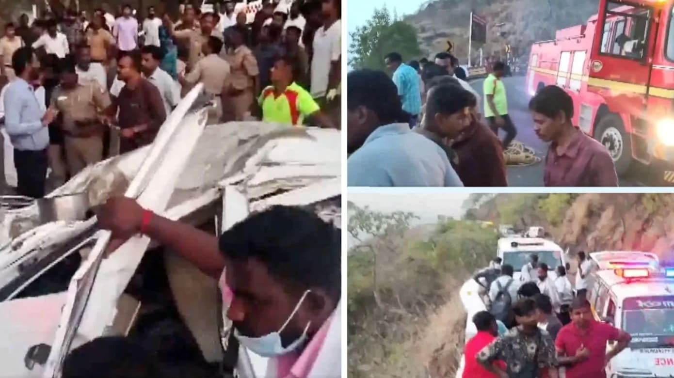 印度观光车坠谷 酿九死多伤