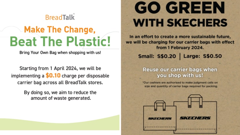 #trending: New carrier bag charges at BreadTalk, Skechers spark outrage among some shoppers, but others support moves to cut waste