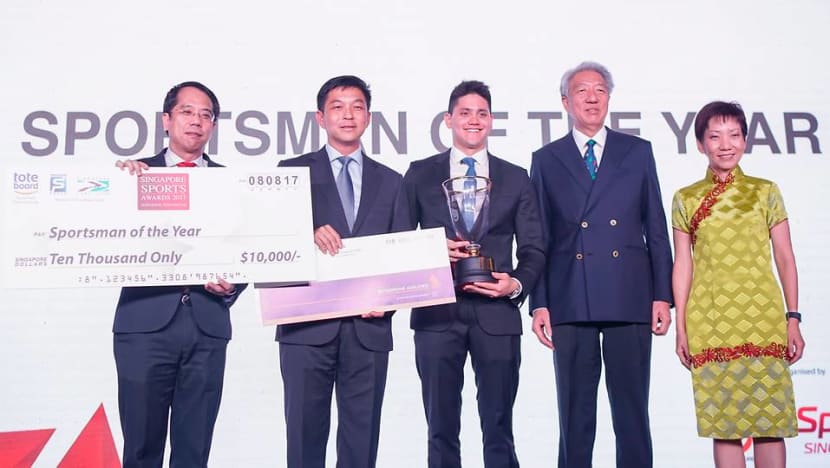 Joseph Schooling wins Sportsman of the Year at Singapore Sports Awards 2017