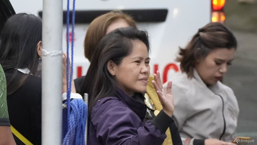 Filipina death-row prisoner in Indonesia arrives home in Philippines