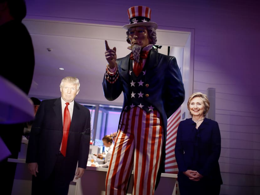 Preparations underway for Donald Trump's election night event at the New York Hilton Midtown in New York on Nov 8, 2016. Photo: The New York Times