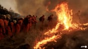 Thousands evacuated as wildfire spreads north of Los Angeles