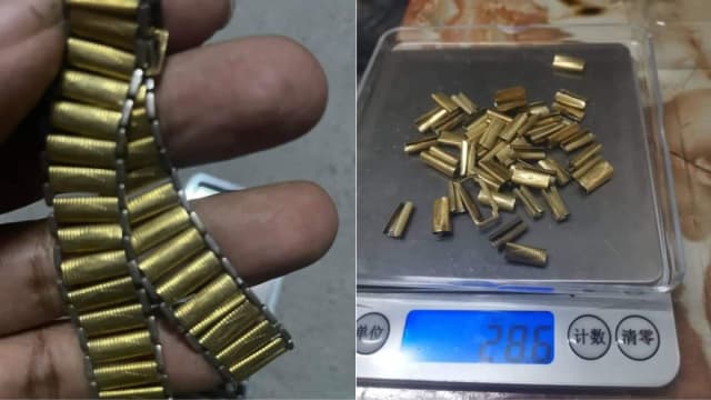 马国男子夜市购物捡到宝 3新元表带竟含千元真金