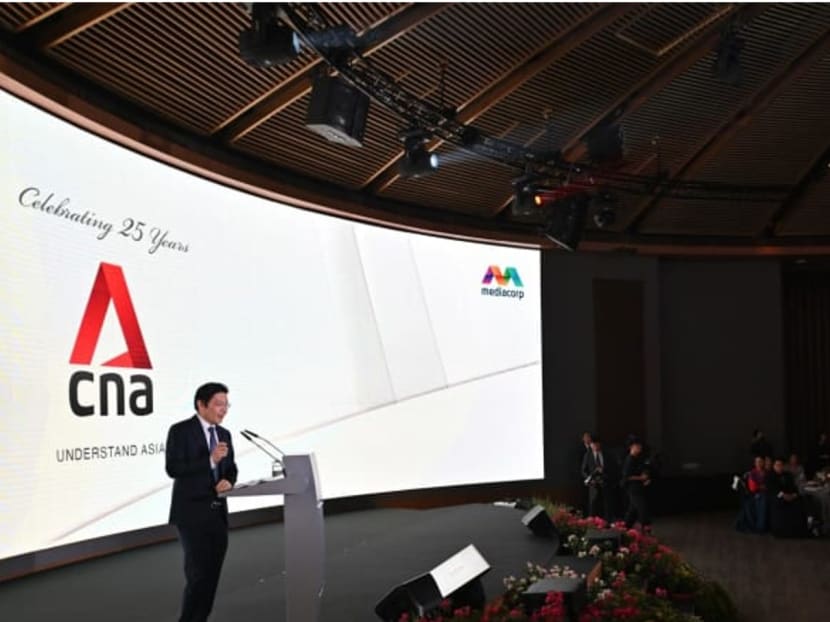 Deputy Prime Minister Lawrence Wong at CNA's 25th anniversary celebration on March 19, 2024.