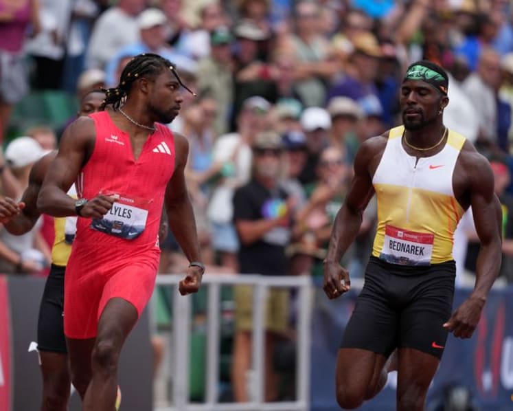 Lyles clocks world's fastest 200m this year in heated US trials race