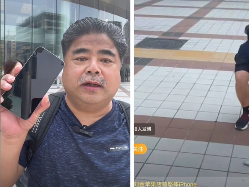 Chinese actor Liu Jin smashes iPhone in front of Apple store due to S$1,300 repair cost