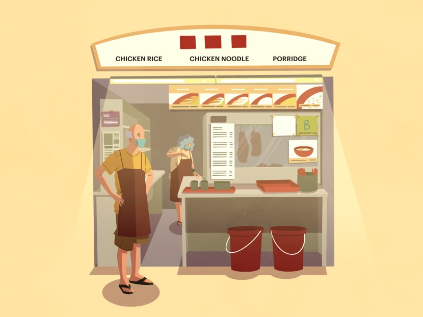 After surviving the circuit breaker last year, many hawkers — especially the older ones who are not digitally savvy — are struggling to keep their stalls open under the Phase 2 (heightened alert) community restrictions. After surviving the circuit breaker last year, many hawkers — especially the older ones who are not digitally savvy — are struggling to keep their stalls open under the Phase 2 (heightened alert) community restrictions.